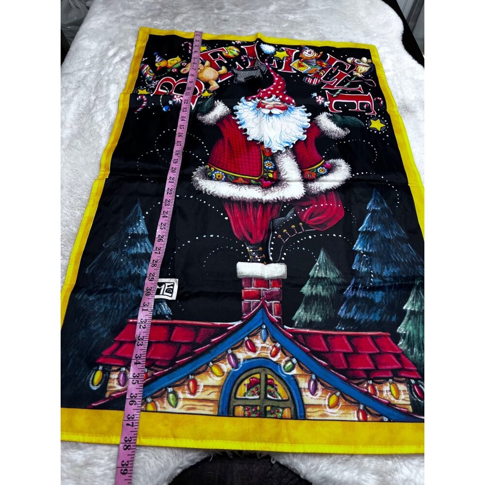 Mary Engelbreit Holiday house Jetmax Christmas Santa Claus Panel 100% Polyester